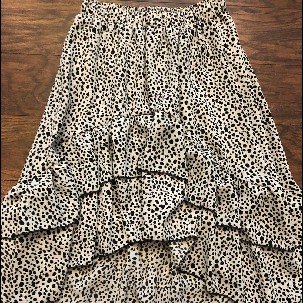 Animal Print Hi-Lo Skirt